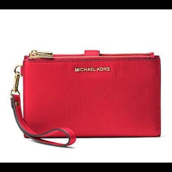michael kors adele double zip wristlet